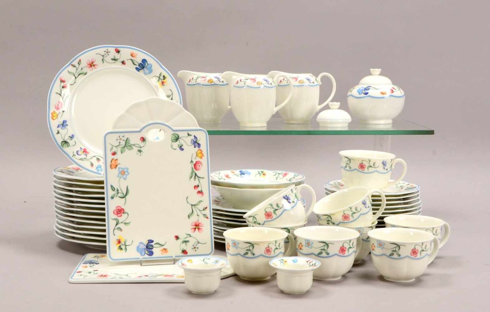 Villeroy & Boch, Kaffee-Restservice, Dekor 'Mariposa', umfassend: 9x Tassen mit 12 x Untertassen,