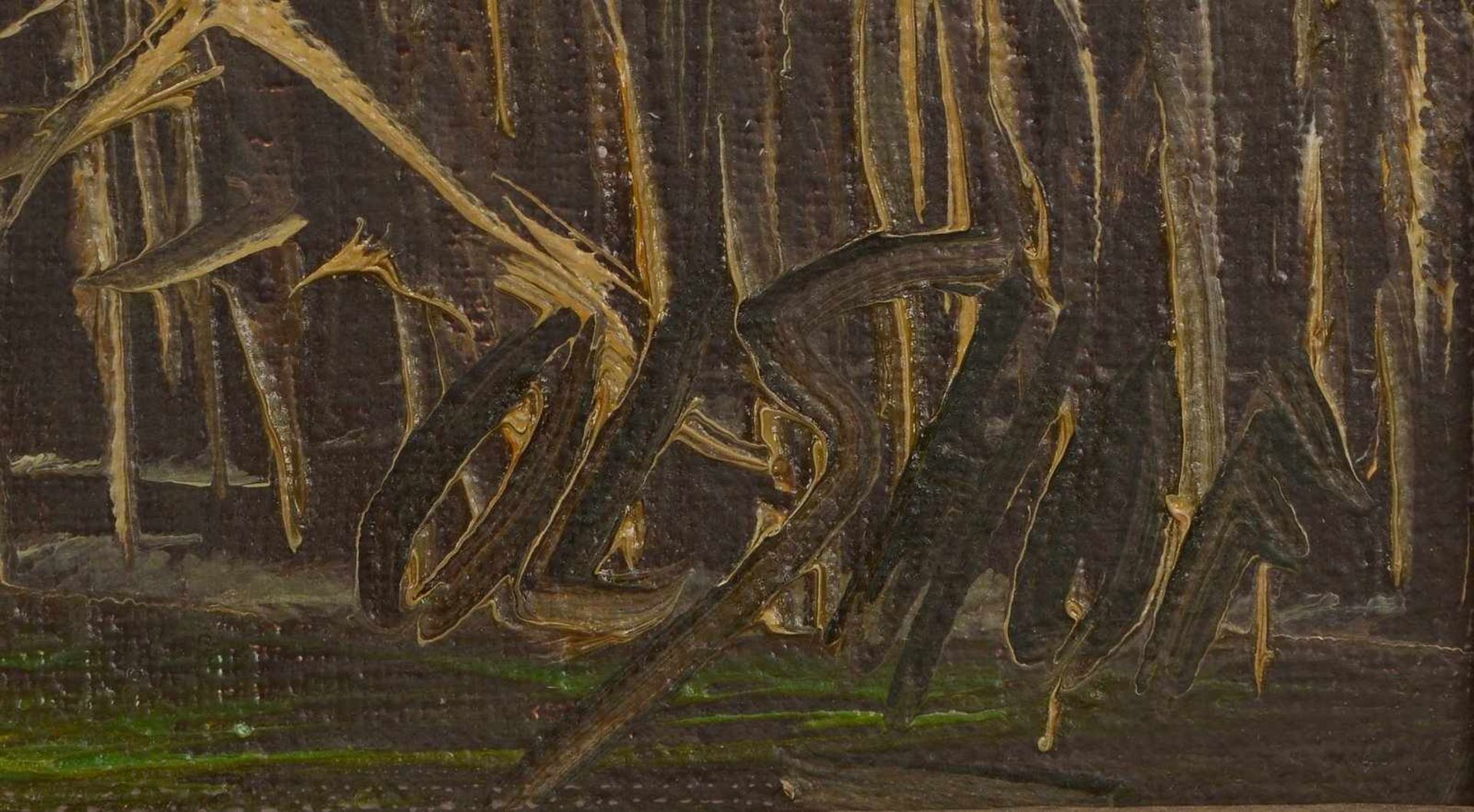 Gemälde, 'Seenlandschaft', Öl/Lw, unten rechts (nicht eindeutig leserlich) signiert; Bildmaße 50 x - Bild 2 aus 2