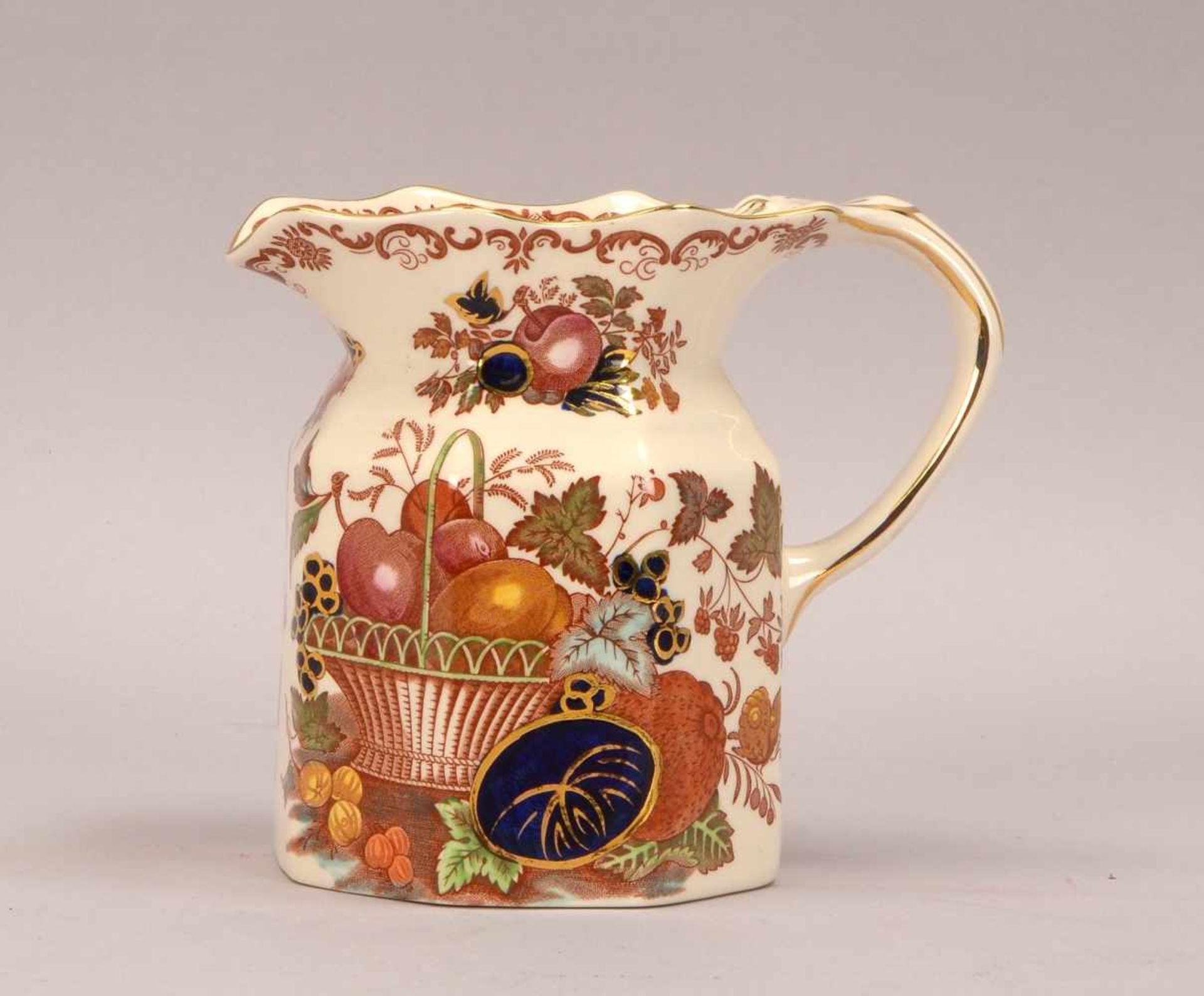 Mason's Ironstone/England, Whiskey-Wasserkrug/Eiskrug, 'Harvest Gold', mit Malerzeichen; Höhe 14 cm