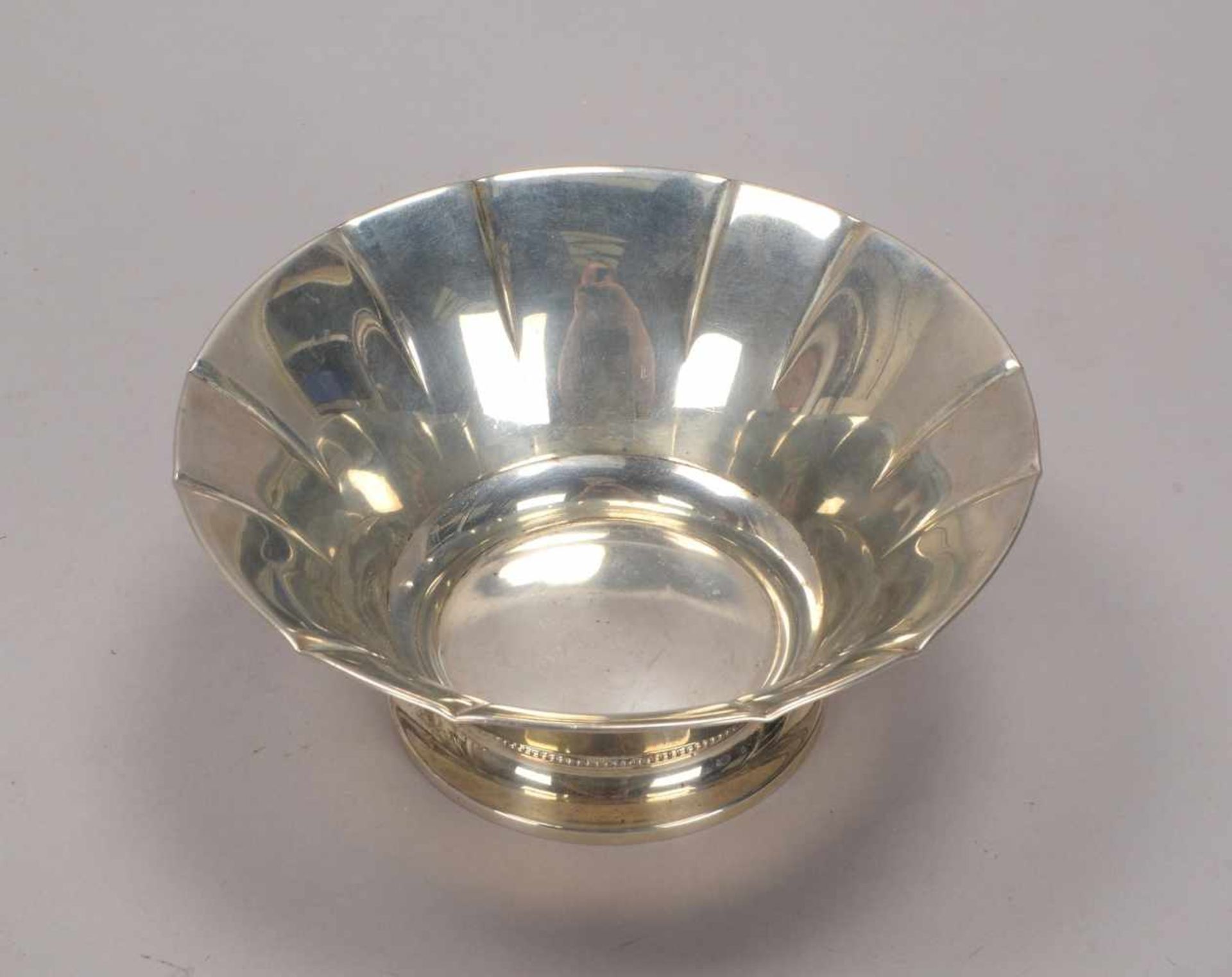Schale (Schweden), 830 Silber, mehrfach punziert; Höhe 7 cm, Durchmesser Ø 16,5 cm, Gewicht 167 g - Bild 2 aus 3