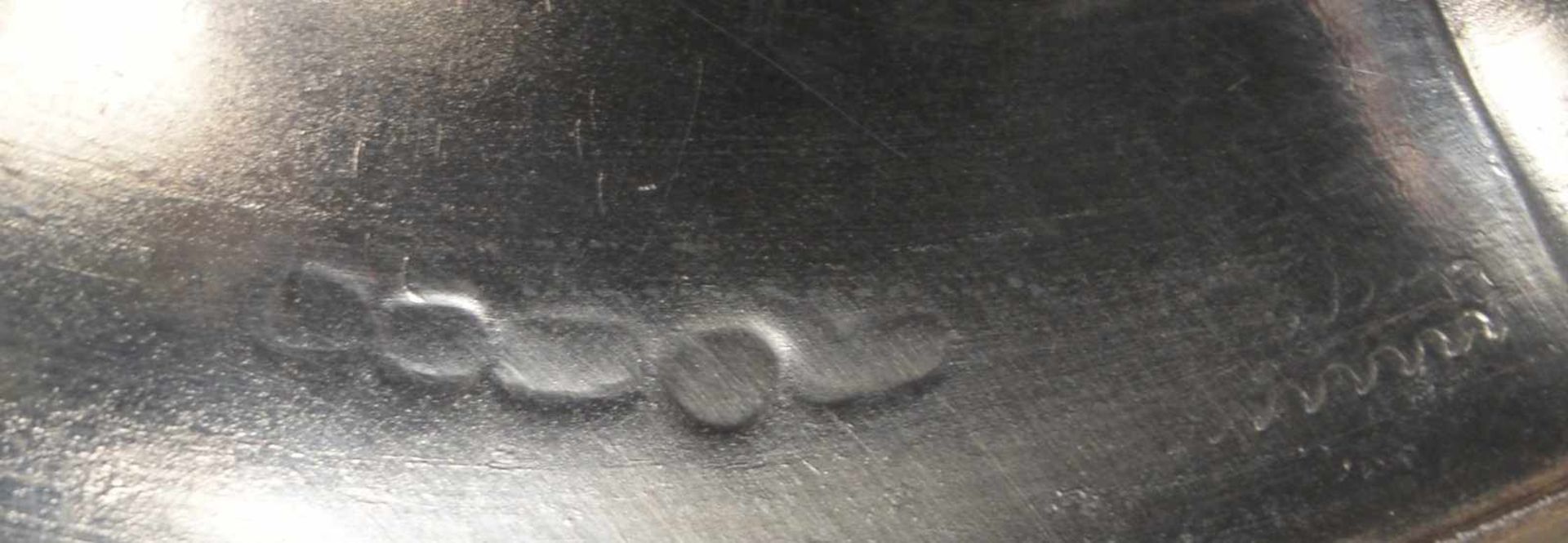 Fußschale (Schweden), 830 Silber, mehrfach punziert; Höhe 8 cm, Durchmesser Ø 22 cm, Gewicht 338 g - Bild 3 aus 3