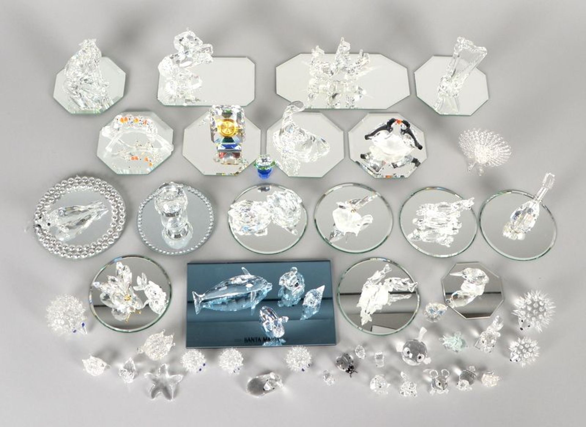 Swarovski, großes Glasobjekte-Konvolut, unterschiedliche Teile und Größen/darunter diverse Spiegel- - Bild 3 aus 4