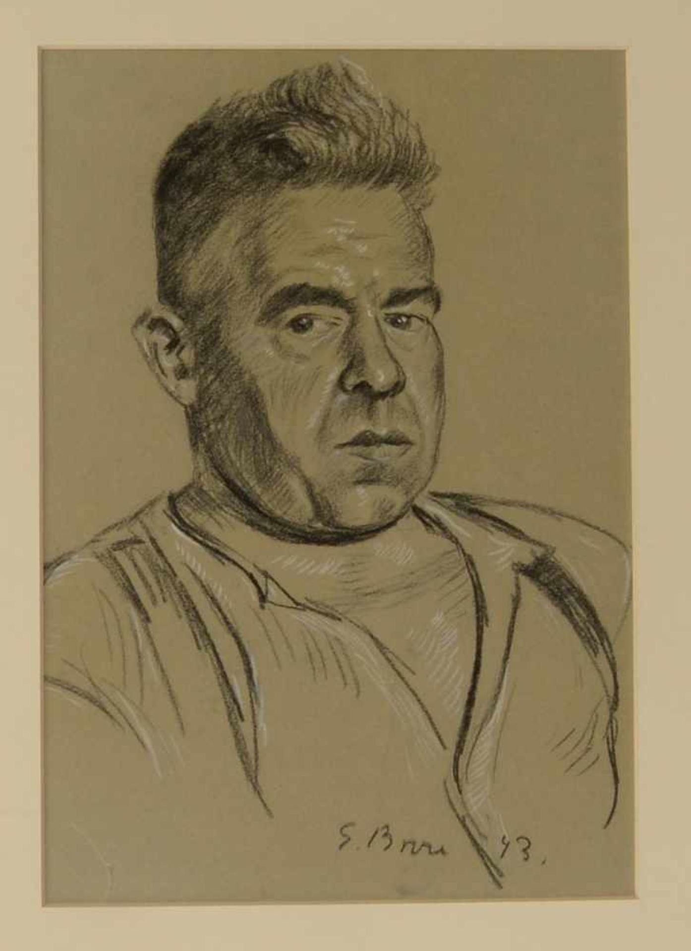 Brose, Emil (1901 Nordenham - 1962 Oldenburg), kleine Sammlung verschiedener Zeichnungen, - Bild 4 aus 4