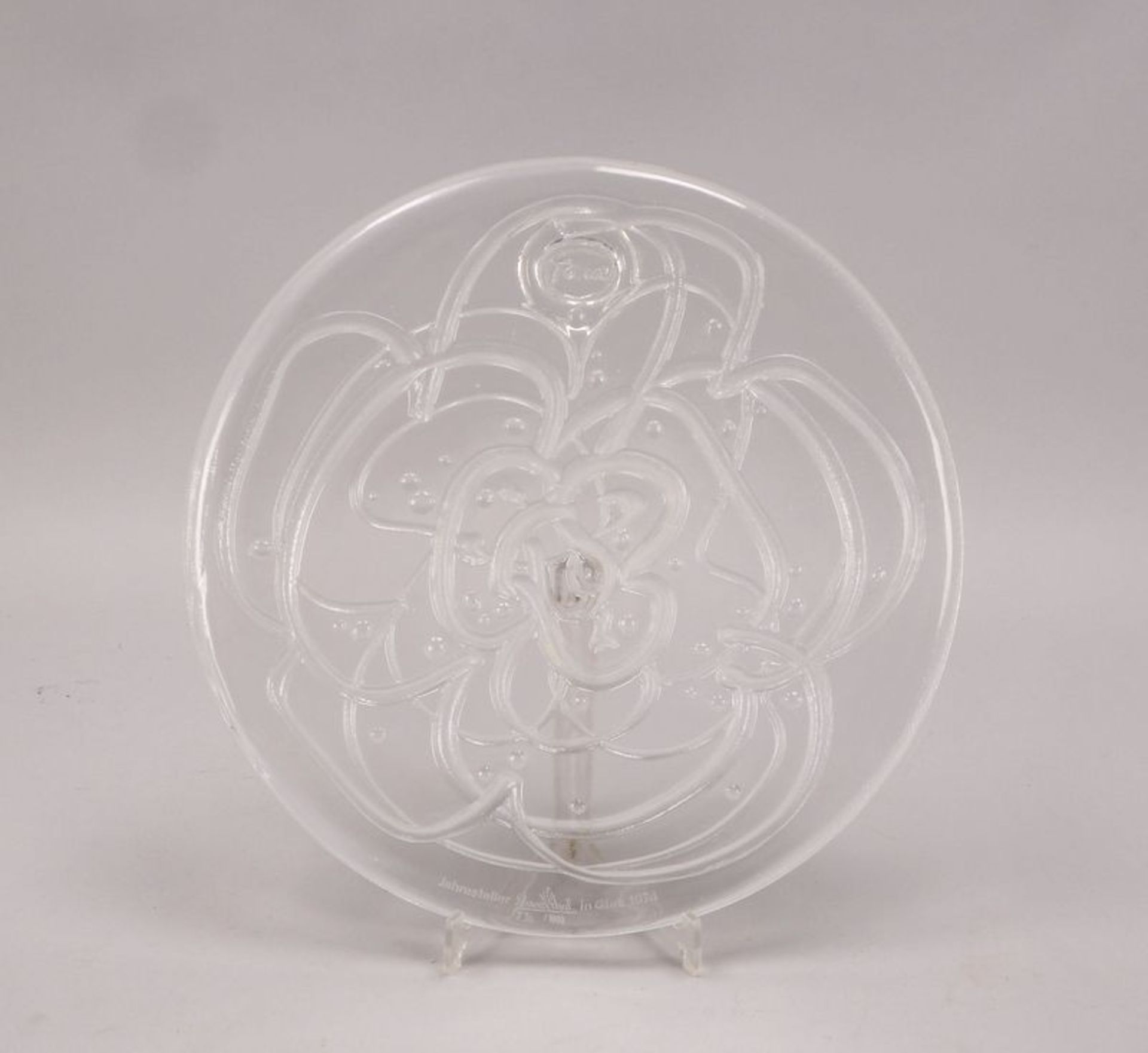 Rosenthal, Glas-'Jahresteller', Edition '1974', Auflage-Nr. '736/1.000', signiert und nummeriert, - Bild 2 aus 4