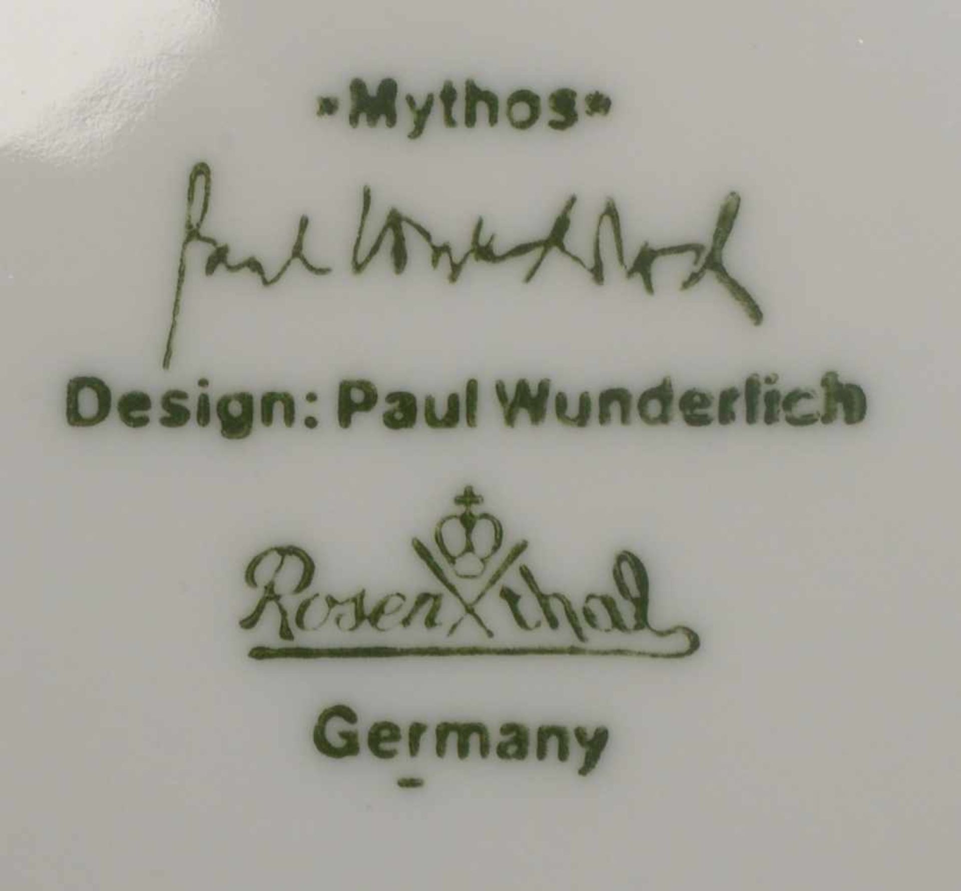 Rosenthal, Speiseservice, Form 'Mythos', Dekor 'Thalia', Entwurf: Paul Wunderlich, umfassend: 2x - Bild 2 aus 3