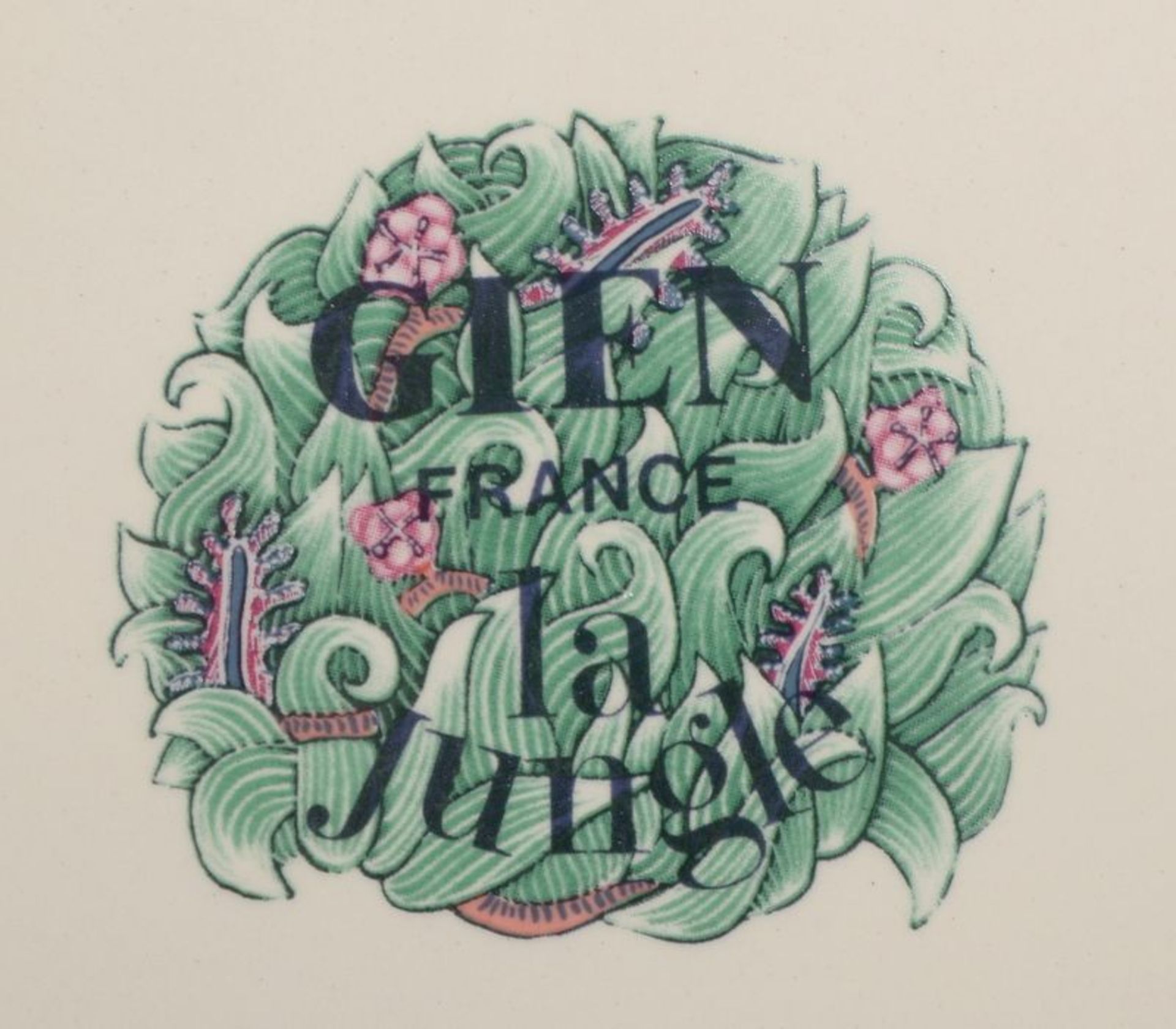 Gien/France, Satz Porzellanteller, unterschiedliche Motive aus der Serie 'La Jungle' ('Tiere im - Bild 2 aus 2