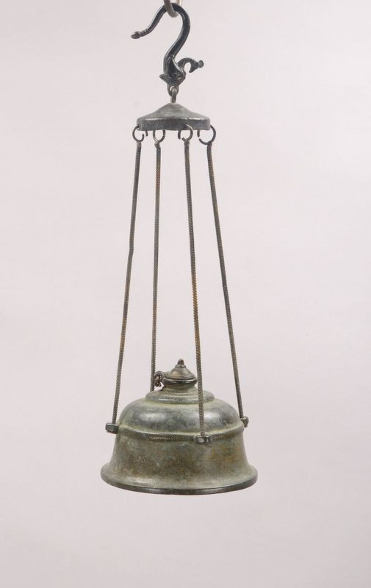 Öllampe (Indien/islamisch), Bronze; Höhe 35 cm