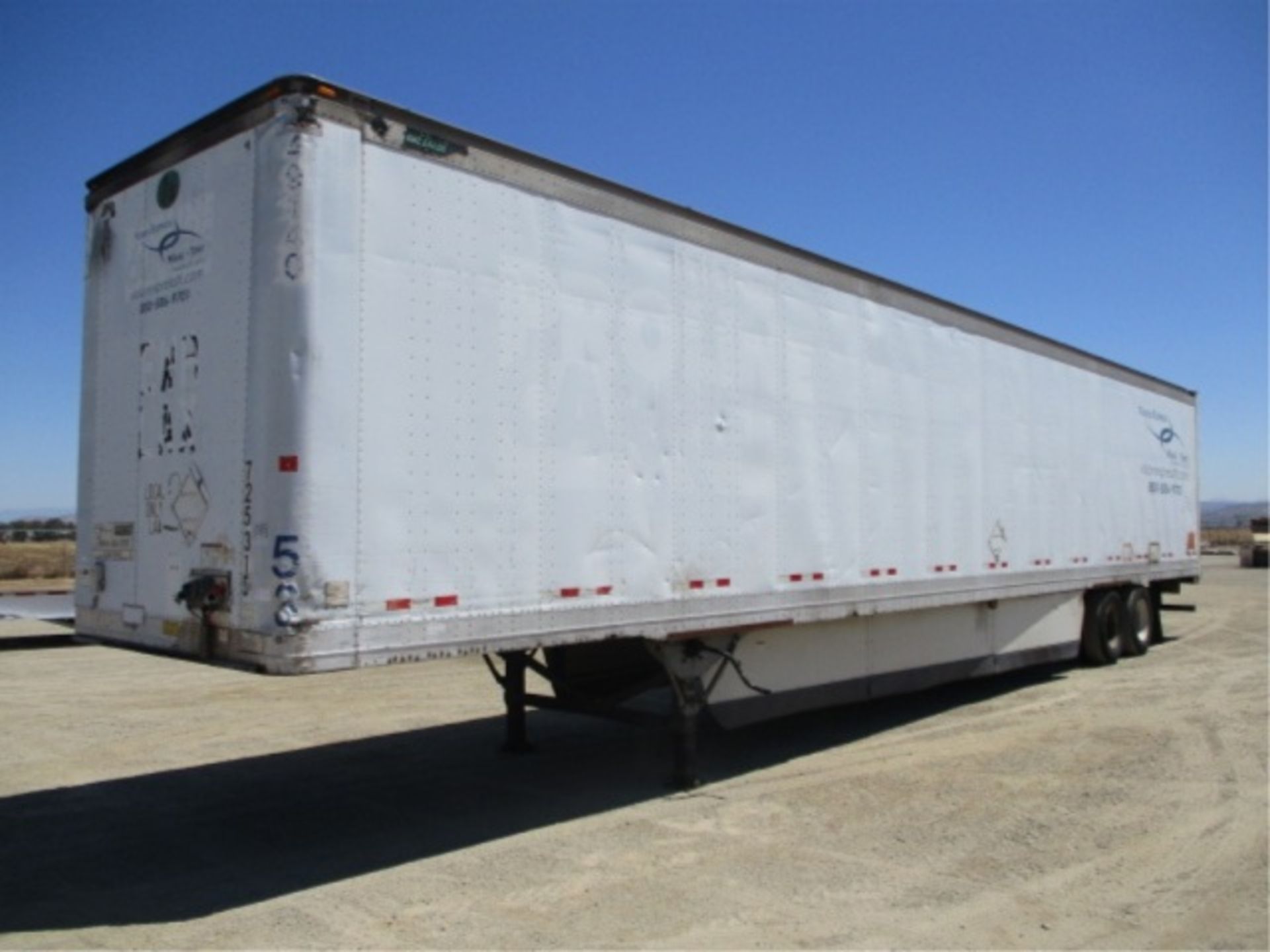 Great Dane T/A Van Trailer, 53', Rear Swing Doors, Aero Skirts, 68,000# GVWR, S/N: - Image 2 of 18