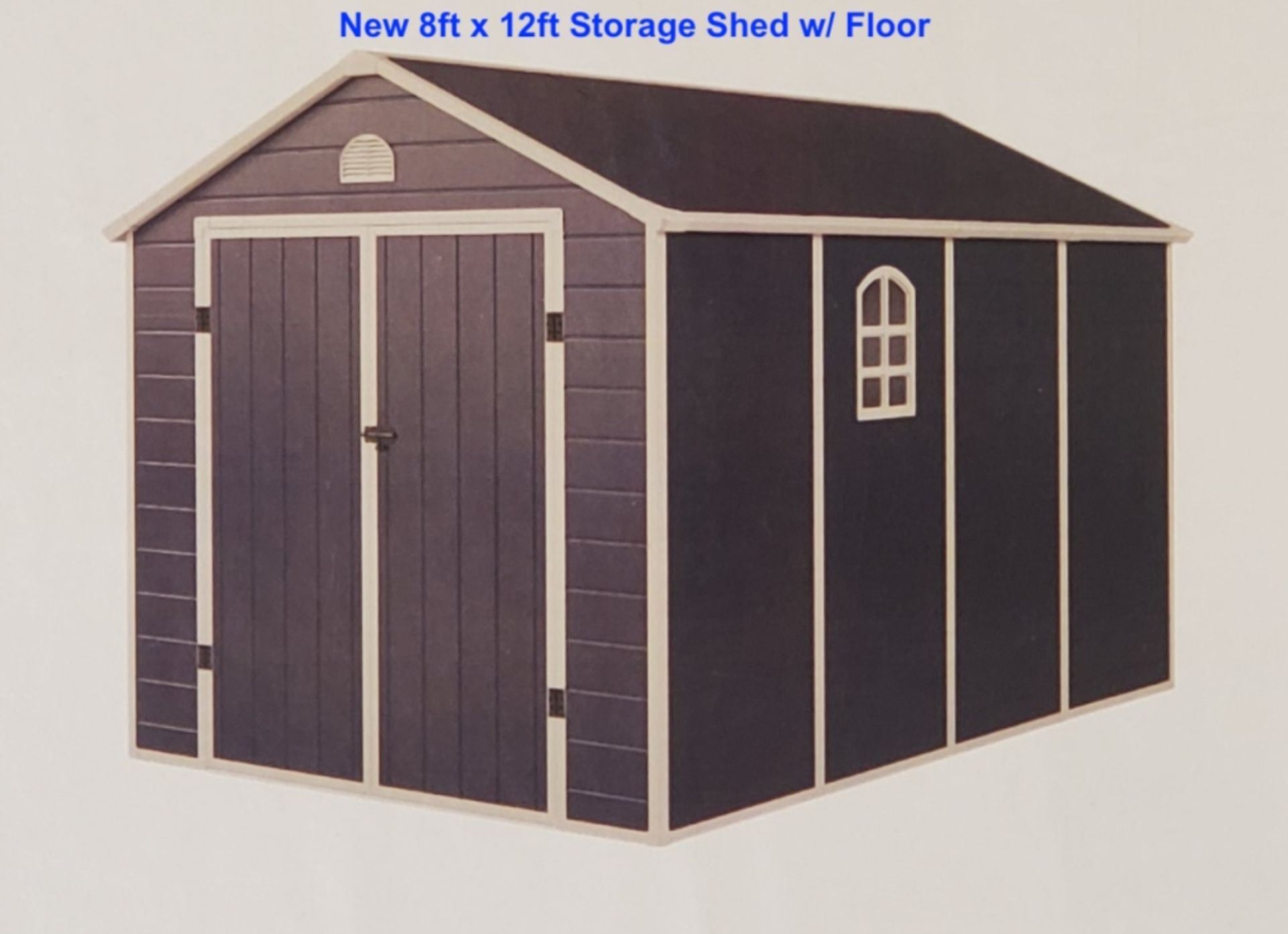 Unused 8' x 12' Storage Shed W/Floor - Image 5 of 5