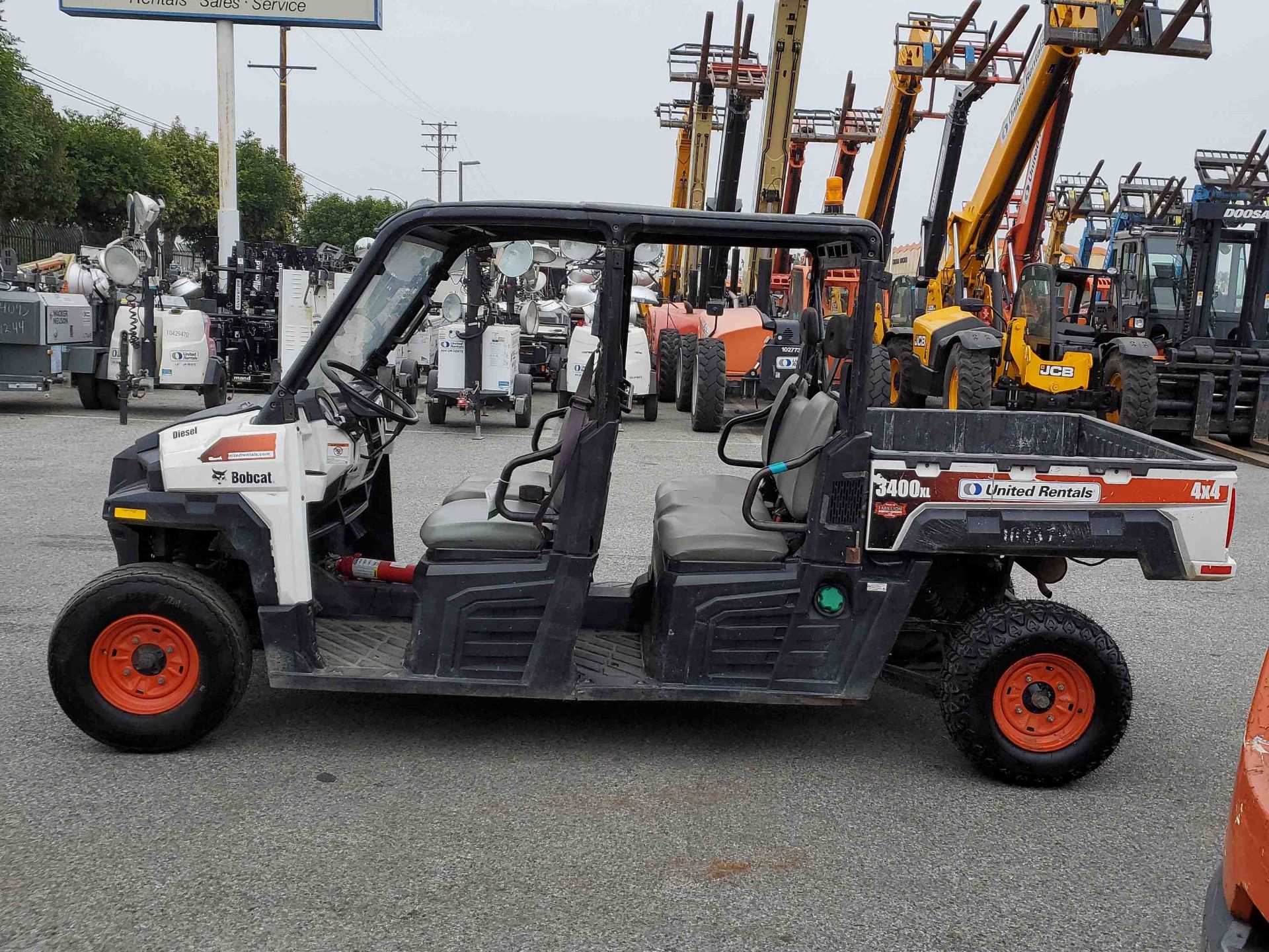 2015 Bobcat 3400 Utility Cart, 4x4, Gas, Rear Dump Bed, Canopy, S/N: B#FN11007, Mile/Hours - 1699