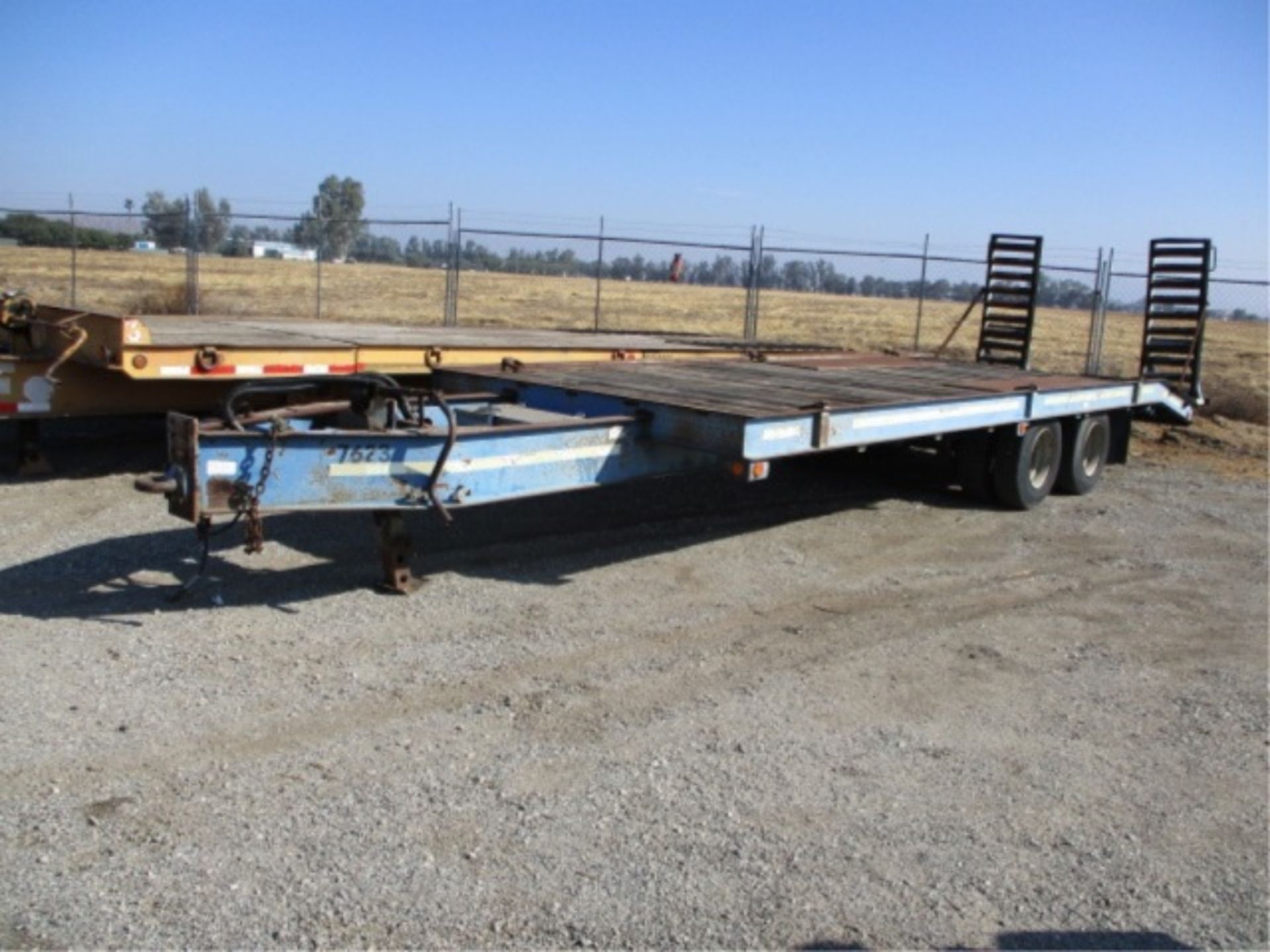 Zieman T/A Equipment Trailer, Wood Deck, 3' Beaver Tail, Fold Down Ramps, Air Brakes, Tool Box,