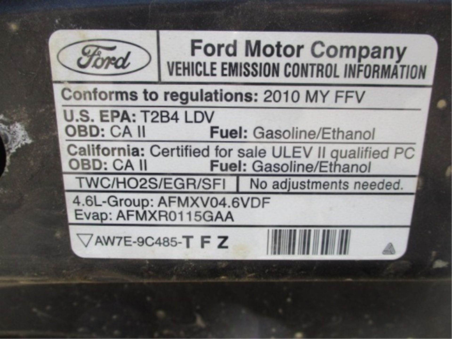 2010 Ford Crown Victoria Sedan, 4.6L V8 Flex Fuel, Automatic, S/N: 2FABP7BV4AX116882, **NOTE: DEALER - Image 20 of 33