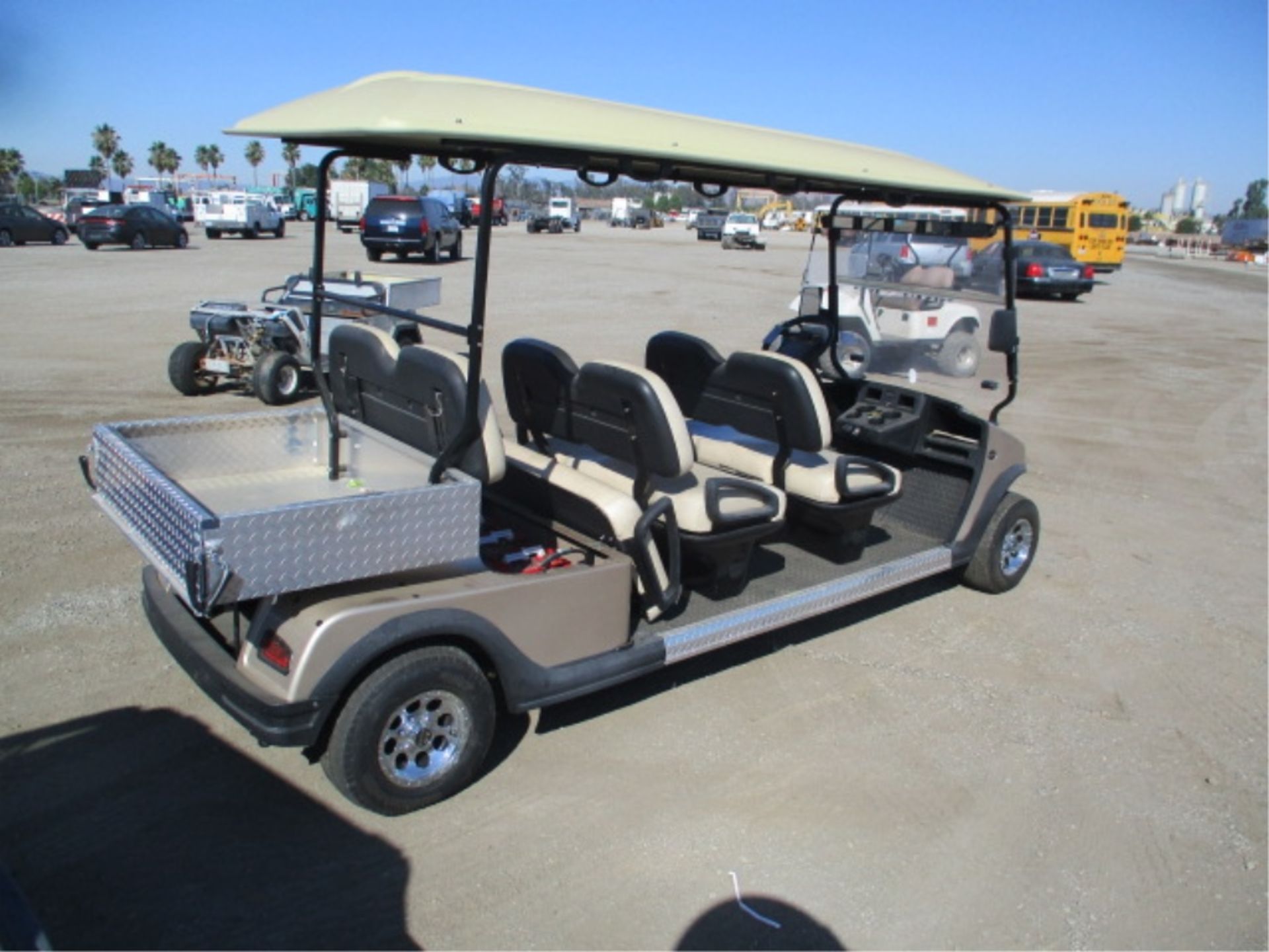 2012 Hoss Utilty Golf Cart, Electric, 6-Passenger, Rear Aluminum Bed, Built-In Charger, Canopy, S/N: - Image 12 of 32