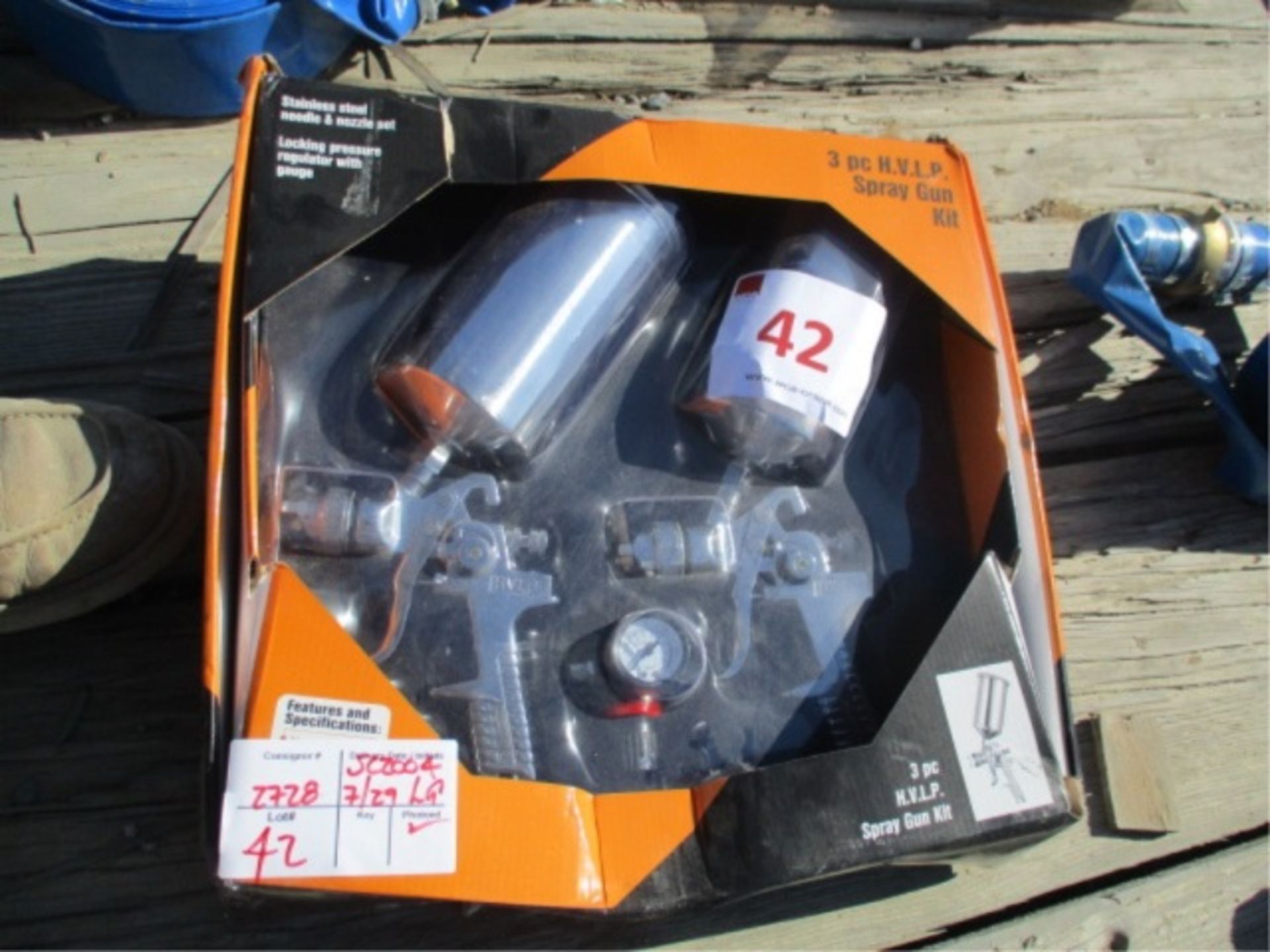 Unused 3-Piece Air Spray Gun Kit - Image 2 of 7