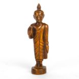 19TH C. BRONZE FIGURE, STANDING BUDDHA, THAI