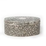 SILVER PLATED JEWELRY TRINKET BOX WITH DESIGN