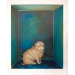 IGOR GALANIN SIGNED MODERNIST SERIGRAPH PRINT, SHAR PEI