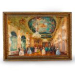 OIL ON CANVAS PAINTING, SCHONBRUNN BANQUET HALL