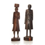 2 VINTAGE AFRICAN HANDCRAFTED WOODEN FIGURES