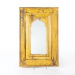 19TH CENTURY INDIA JHAROKHA WINDOW FRAME MIRROR WALL DECOR