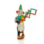 LARGE NATIVE AMERICAN TRIBAL KACHINA STATUE, LIGHTING