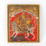 C. 15TH/16TH C. INDIAN WOODEN DURGA WALL PLAQUE