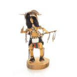 LARGE NATIVE AMERICAN TRIBAL STATUE, SPEAR DANCER