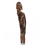 VINTAGE EASTER ISLAND WOODEN FIGURE, MOAI KAVAKAVA