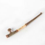 ANTIQUE BRONZE COPPER AND BONE PIPE