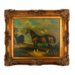 CONTEMPORARY OIL ON CANVAS PAINTING, HORSE