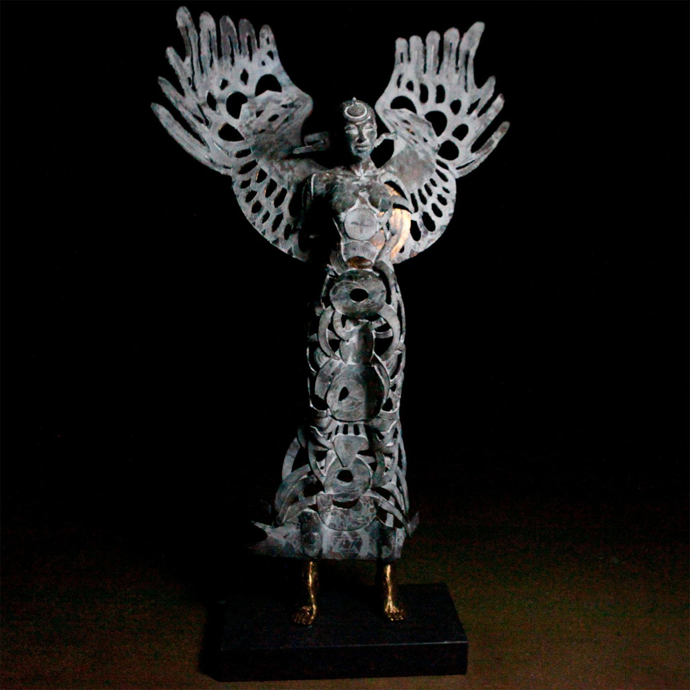 RIEKE VAN DER STOEP BRONZE SCULPTURE, ANGEL - Image 11 of 24