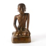 18TH CENTURY BURMESE BRONZE DISCIPLE OF BUDDHA FIGURE