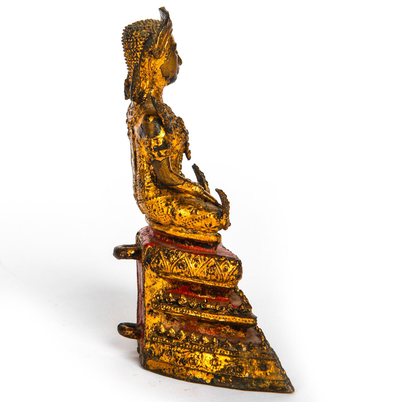 18TH C. GILT BRONZE THAI FIGURE - Image 3 of 6