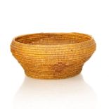 NATIVE AMERICAN TRIBAL WOVEN BASKET BOWL, EYES OF GOD