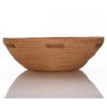 NATIVE AMERICAN TRIBAL WOVEN BASKET BOWL