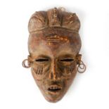 AFRICAN HAND CARVED TRIBAL MASK