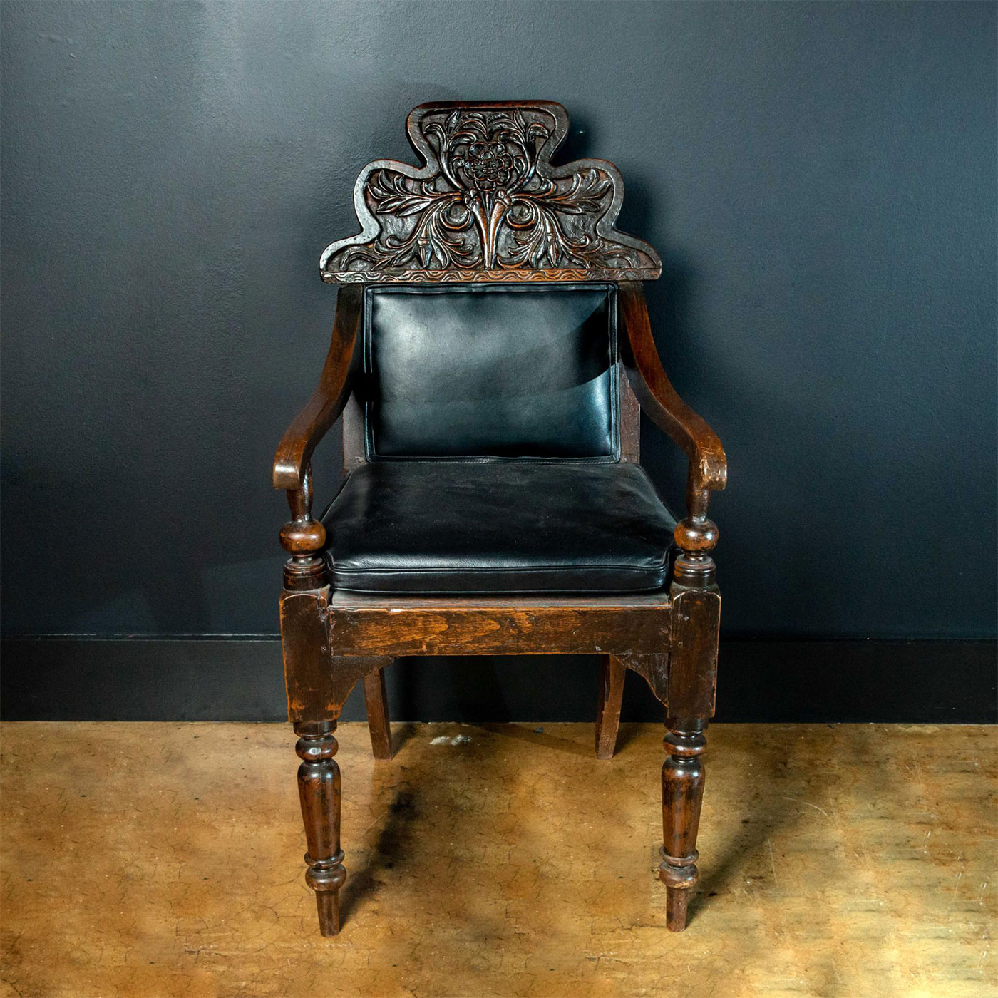 19TH CENTURY BRITISH COLONIAL WING CHAIR, RANGOON, BURMA - Image 2 of 7