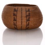 NATIVE AMERICAN TRIBAL WOVEN BASKET BOWL