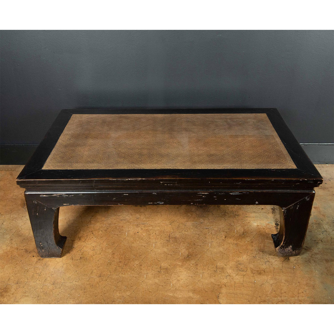 19TH C. CHINESE WOOD AND RATTAN COFFEE TABLE - Image 3 of 6