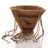 NATIVE AMERICAN APACHE TRIBAL CHILD BURDEN BASKET