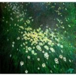 TARAS LOBODA OIL ON CANVAS PAINTING, FLORAL SCENE