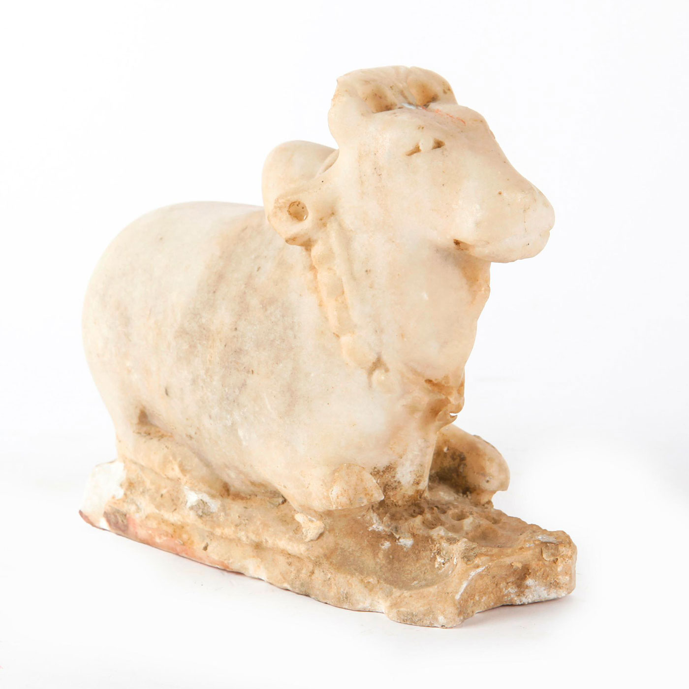 C. 16TH/17TH CENTURY CARVED MARBLE FIGURE, NANDI BULL - Image 2 of 4