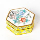 CERAMIC AND BRASS TRINKET BOX