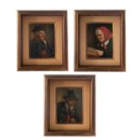 3 FRITZ MULLER MUNCHEN OIL PAINTINGS, SIGNED