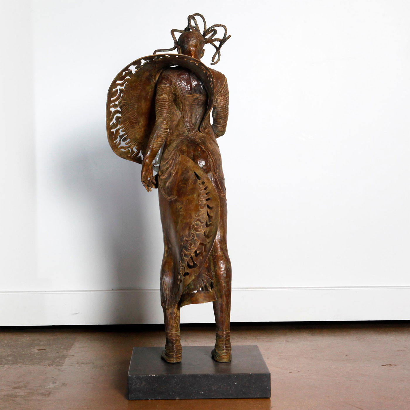 RIEKE VAN DER STOEP BRONZE SCULPTURE, MYTHICAL WOMAN - Image 8 of 16