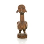 LONG NECKED AFRICAN WOODEN SCULPTURE