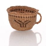 19TH CENTURY NATIVE AMERICAN KLAMATH TULE REED BASKET