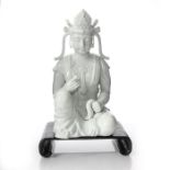 MONUMENTAL CHINESE PORCELAIN GUANYIN FIGURINE STATUE