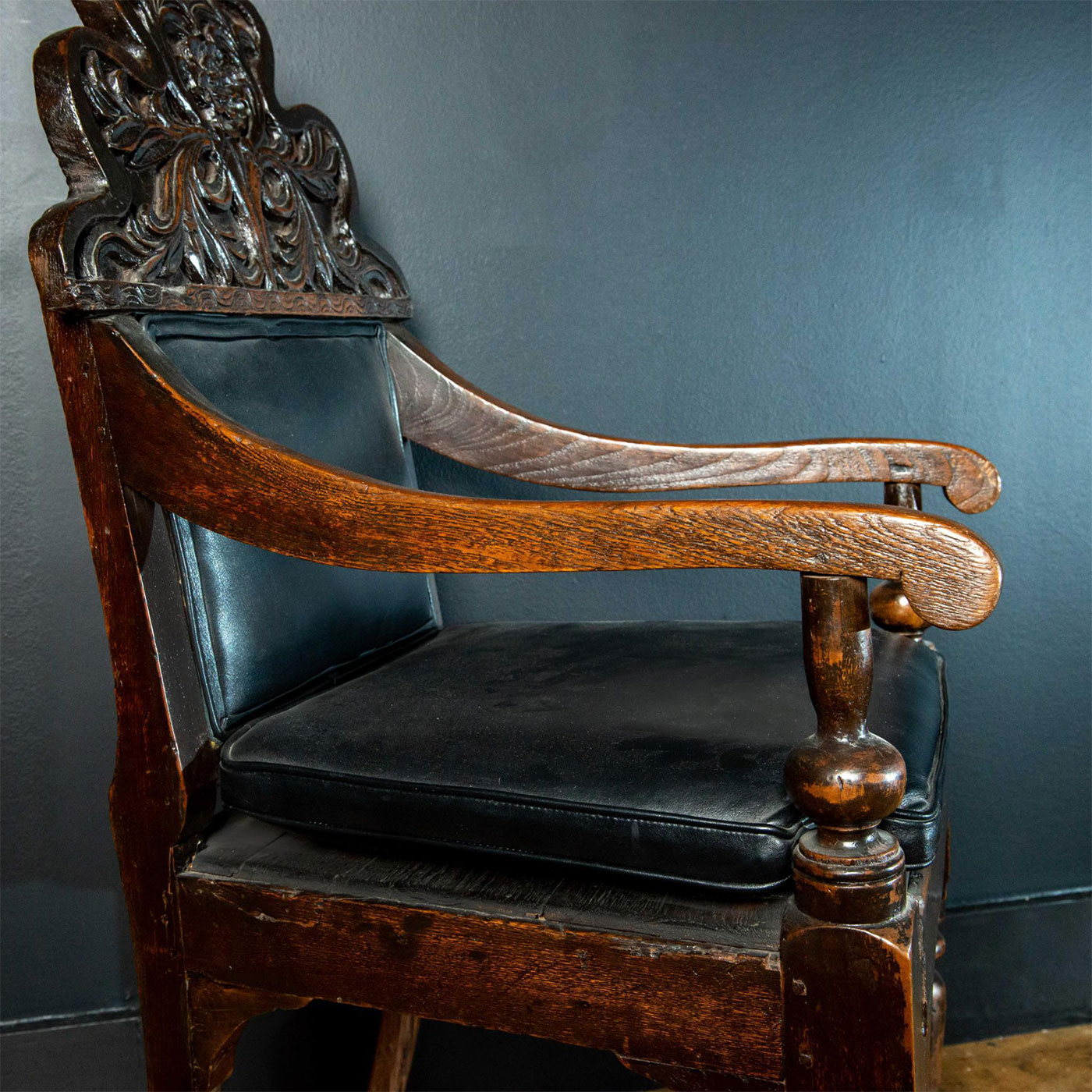 19TH CENTURY BRITISH COLONIAL WING CHAIR, RANGOON, BURMA - Image 5 of 7