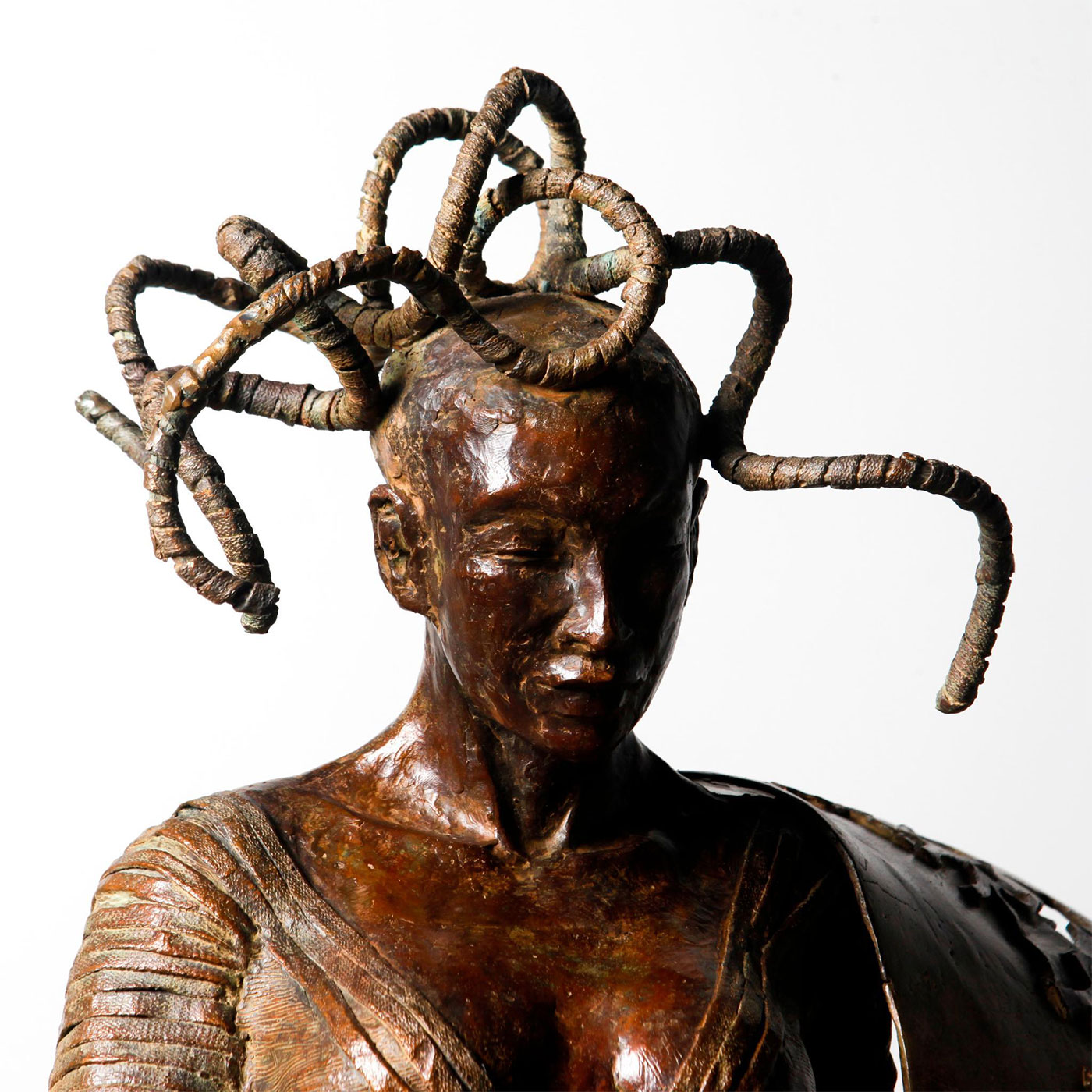 RIEKE VAN DER STOEP BRONZE SCULPTURE, MYTHICAL WOMAN - Image 4 of 16